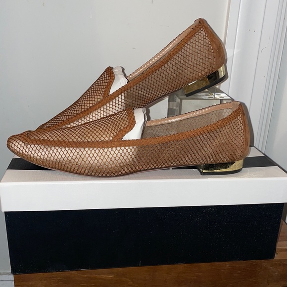 🦄 AQUAZZURA DALIA MOCASSIN SUGAR ALMOND SZ 39 - Picture 7 of 10